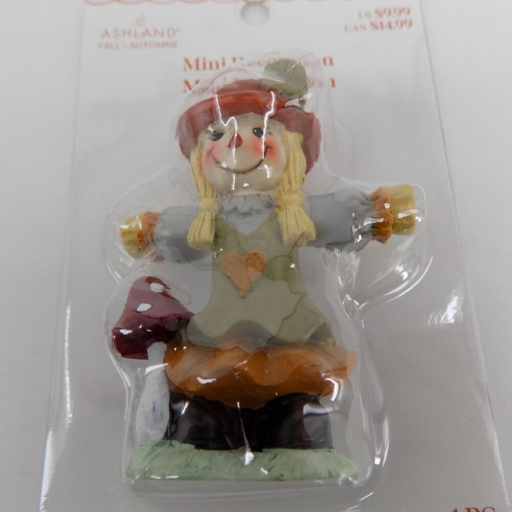 Set of 2 Ashland Mini Decoration Scarecrow Boy And Girl Collectible Figurines - Picture 2 of 7